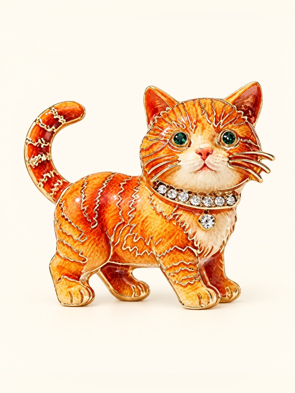 Garfield Orange Cat Gold Brooch